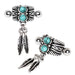 Body Jewelry - Turquoise Feather Cartilage Cuff 16G