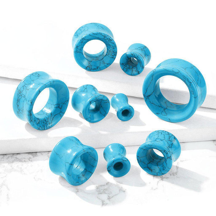 Body Jewelry - Turquoise Stone Tunnel 6mm-25mm