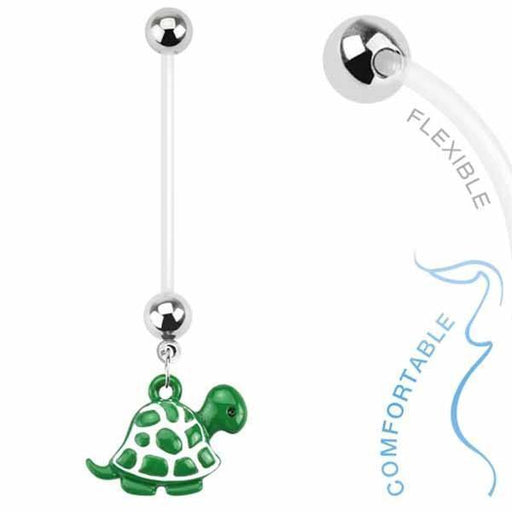 Body Jewelry - Turtle Pregnancy Belly Bar 14G