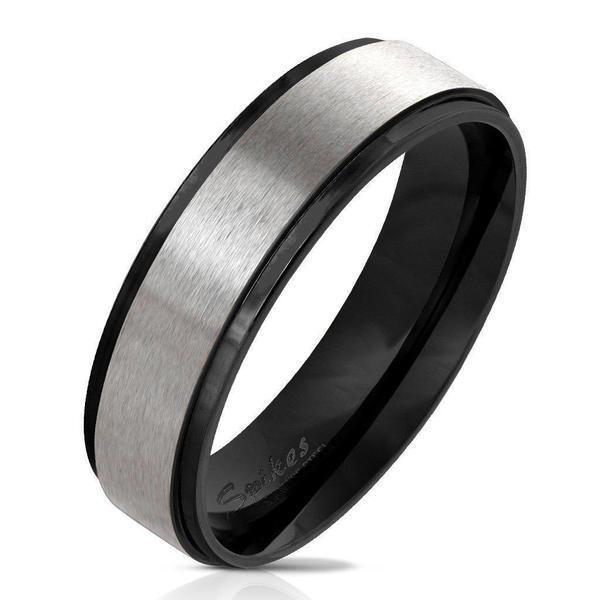 Body Jewelry - Two Tone Brushed Centre Ring