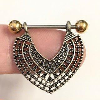 Body Jewelry - Vintage Collar Nipple Dangle 14G 12mm