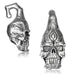 Body Jewelry - White Brass Skull Ear Weights PAIR
